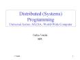Distributed Systems Programming Universal Actors, SALSA, WorldWide Computer PowerPoint PPT Presentation