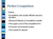 Perfect Competition