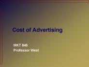 Cost of Advertising