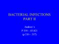 BACTERIAL INFECTIONS PART II PowerPoint PPT Presentation