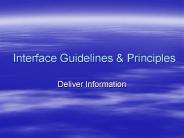 Interface Guidelines