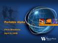Portable Alpha PowerPoint PPT Presentation