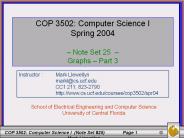 COP 3502: Computer Science I