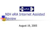 NIH eRA Internet Assisted Review