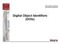 Digital Object Identifiers (DOIs) PowerPoint PPT Presentation