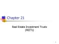 Real Estate Investment Trusts REITs