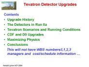 Tevatron Detector Upgrades