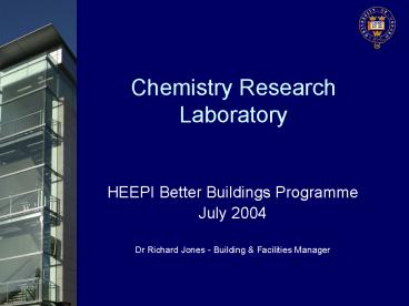 Chemistry Research Laboratory