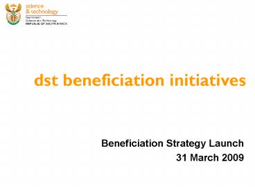 dst beneficiation initiatives