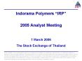 Indorama Polymers  PowerPoint PPT Presentation