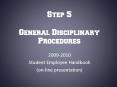 General Disciplinary Procedures PowerPoint PPT Presentation