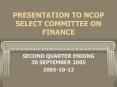 PRESENTATION TO NCOP SELECT COMMITTEE ON FINANCE PowerPoint PPT Presentation