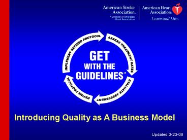 Introducing Quality as A Business Model
