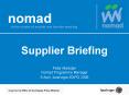 Supplier Briefing PowerPoint PPT Presentation