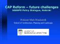CAP Reform future challenges SASSPO Policy Dialogue, Helsinki PowerPoint PPT Presentation