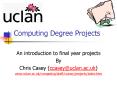 Computing Degree Projects PowerPoint PPT Presentation