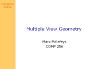 Multiple View Geometry