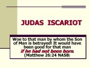 JUDAS ISCARIOT