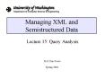 Managing XML and Semistructured Data PowerPoint PPT Presentation