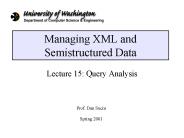 Managing XML and Semistructured Data