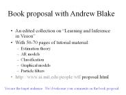 Book proposal with Andrew Blake
