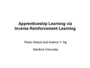 Apprenticeship Learning via Inverse Reinforcement Learning