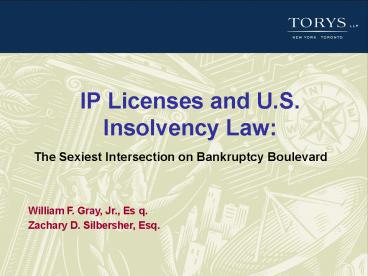 IP Licenses and U.S. Insolvency Law: