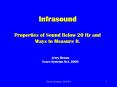Infrasound Properties of Sound Below 20 Hz and Ways to Measure It. PowerPoint PPT Presentation