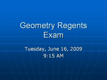 Geometry Regents Exam