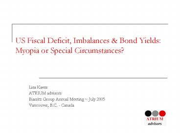 US Fiscal Deficit, Imbalances