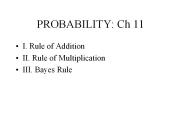 PROBABILITY: Ch 11