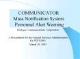 COMMUNICATOR Mass Notification System Personnel Alert Warning PowerPoint PPT Presentation