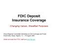 FDIC Deposit Insurance Coverage PowerPoint PPT Presentation
