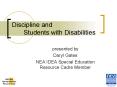 Discipline and Students with Disabilities PowerPoint PPT Presentation