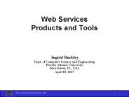 Web Services Products and Tools