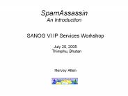 SpamAssassin An Introduction