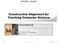 Constructive Alignment for Teaching Computer Science PowerPoint PPT Presentation