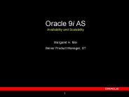 Oracle 9i AS Availability and Scalability