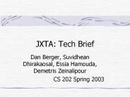 JXTA: Tech Brief