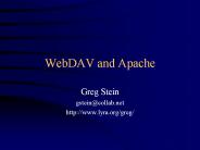 WebDAV and Apache