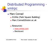 Distributed Programming xmlrpc