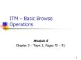 ITM Basic Browse Operations PowerPoint PPT Presentation