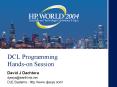 DCL Programming Handson Session PowerPoint PPT Presentation
