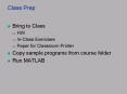 Class Prep PowerPoint PPT Presentation
