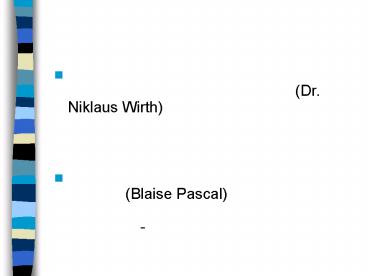 Dr. Niklaus Wirth .. 2514