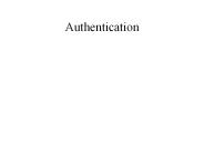 Authentication