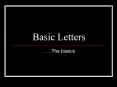 Basic Letters PowerPoint PPT Presentation