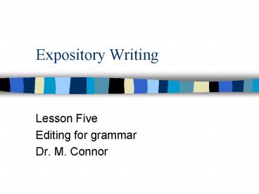 Expository Writing