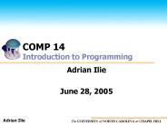 COMP 14 Introduction to Programming