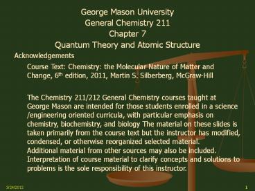 PPT – George Mason University PowerPoint presentation | free to view ...